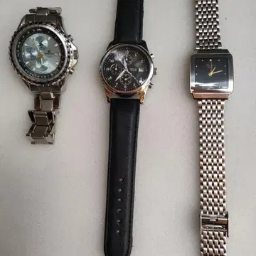 다기능 시계 아날로그 시계 스퀘어형 손목시계 세트