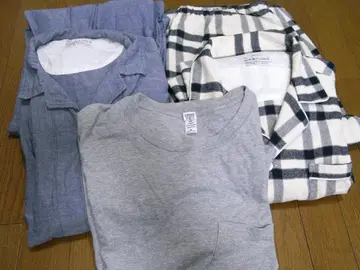 [ 2벌 세트 덤 ] 무인양품 겨드랑이에 솔기가 없는 파자마 남성용