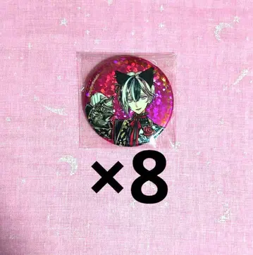 악마 집사와 검은 고양이 아쿠네코 난자타운 홀로그램 캔뱃지 벨리안 세트