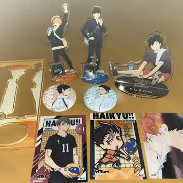 하이큐!! 굿즈 아크릴 스탠드 3체 세트 배치 카드