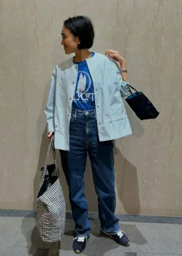 쿠도르 와이드 깅엄 체크 백