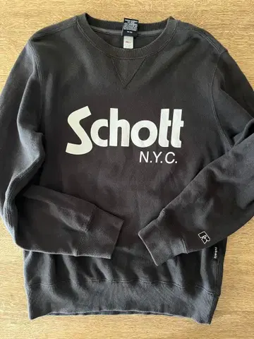 Schott N.Y.C. 크루넥 트레이닝복 M 사이즈 블랙