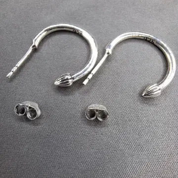 실버 후프 귀걸이 약 2.5cm