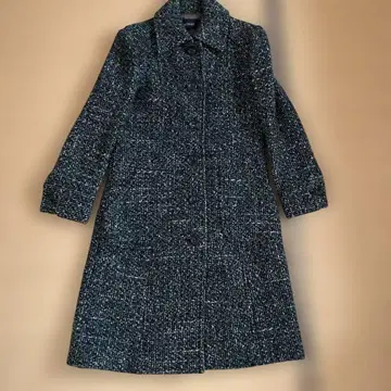 MACPHEE 다크 그린 트위드 코트 40 사이즈