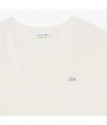 LACOSTE 워셔블 울 미들 게이지 V넥 스웨터