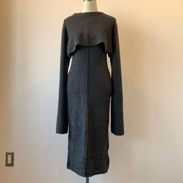 니트 원피스 볼레로 셋업