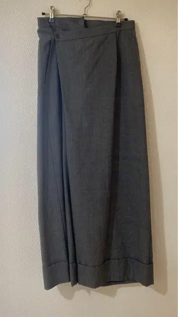 mintdesigns 민트디자인 그레이 체크 무늬 와이드 팬츠