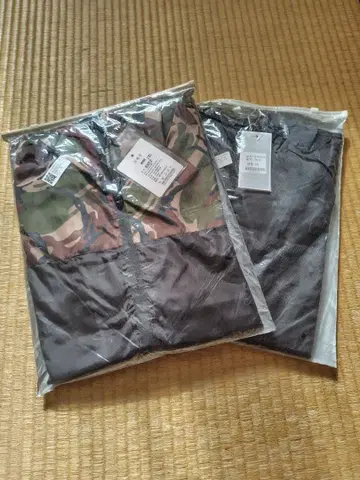 윈드 브레이커 카모 패턴 블랙&그린 XL