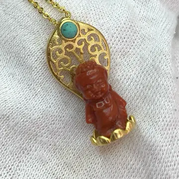 난호른(남홍마노)마노 s925 프린트 남녀 공용