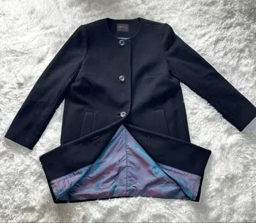 TOMORROWLAND 노카라 코트 블랙 38 이탈리아제 원단