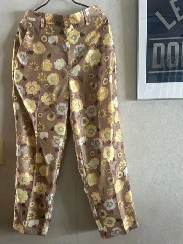 긴자 매기 구매 아름다운 광택 꽃무늬 팬츠