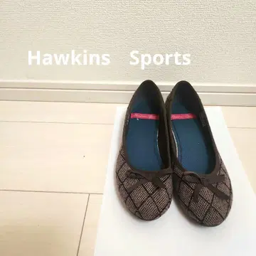 HawkinsSports 브라운 체크 무늬 발레 슈즈
