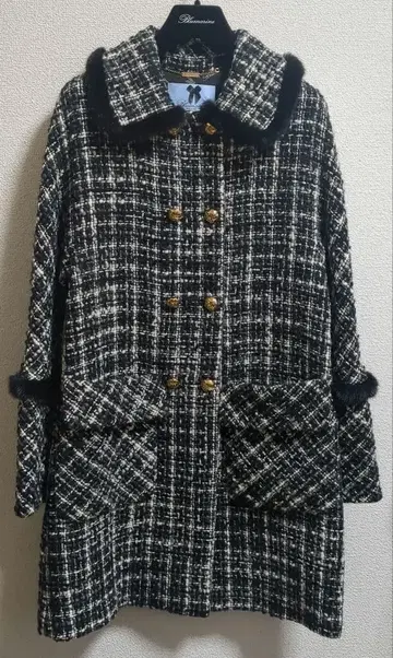 Bluemarine 트위드 롱 코트