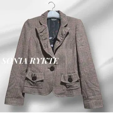 소니아 리키엘 SONIA RYKIEL 테일러드 자켓 체크 38