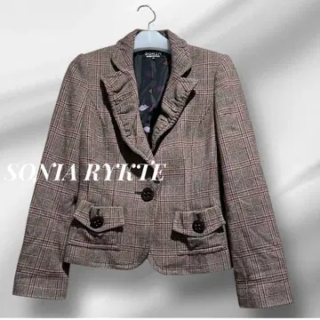 소니아 리키엘 SONIA RYKIEL 테일러드 자켓 체크 38
