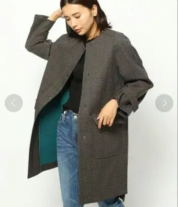 밴야드 스톰 체크 본딩 코트