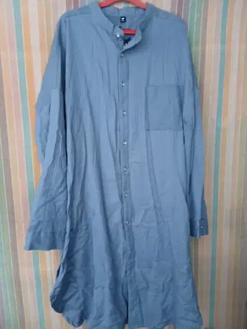 91 차이하네 남녀 공용 롱 셔츠