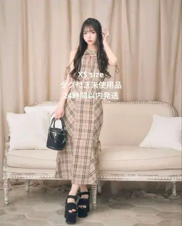 미셸 마카롱 바이어스 체크 머메이드 원피스 XS