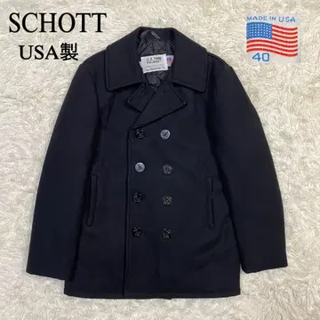 새상품급 USA제 SCHOTT 샷 피코트 블랙 40