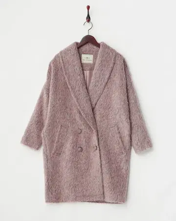 미사용 새상품 그레이스 콘티넨탈 메란 샤기 코트 36