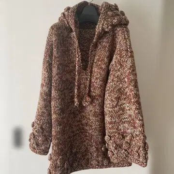 kalma vintage 구매 핸드메이드 니트 후드티 스웨터