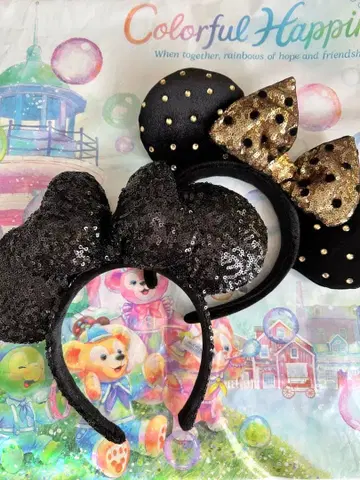 미키 귀 머리띠 2개