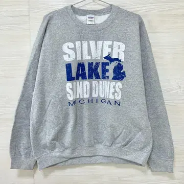 GILDAN 길단 트레이닝복 XL 맨투맨 프린트 구제 의류 그레이