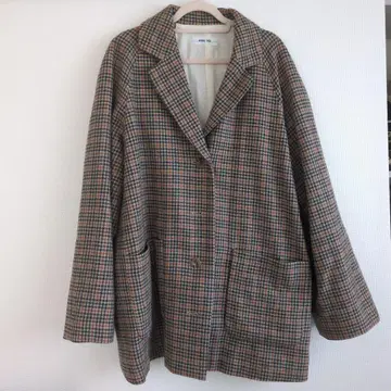 PAR ICI 체스터 코트 체크 무늬