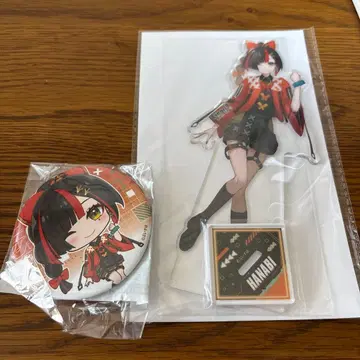 브이스포 gigo 하나비 캔뱃지 아크릴 스탠드