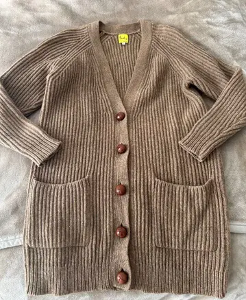 폴 스미스 베이지 리브 가디건 S