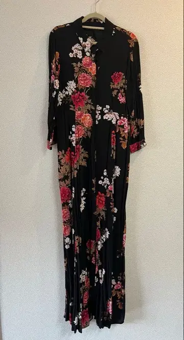 [ ZARA ] 플라워 프린트 맥시 셔츠 원피스