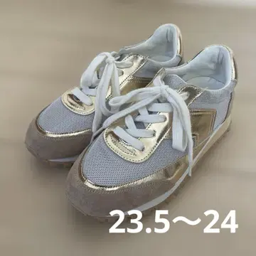 여성용 신발 스니커즈 골드 반짝이는 새상품급