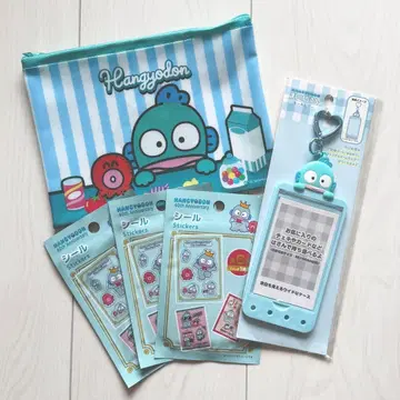 [ 3종 5개 세트 ] 한교동 산리오 마이파치룬 플랫 파우치 씰