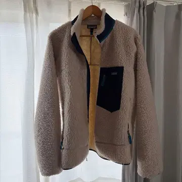 patagonia 플리스 자켓 L 크림 네이비
