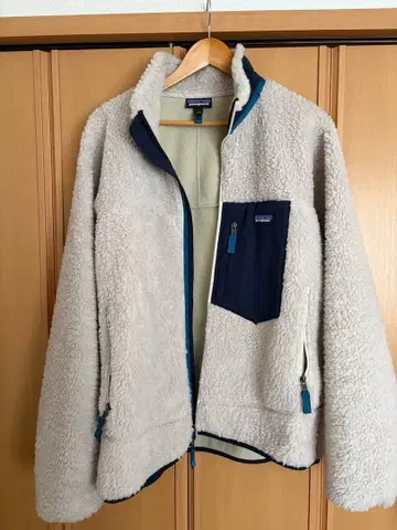 patagonia 플리스 자켓 L 크림 네이비