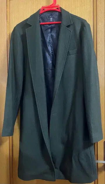 남성용 체스터 코트 짙은 녹색 M 사이즈