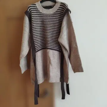 폴린느브로 디자인 니트 사이드 리본