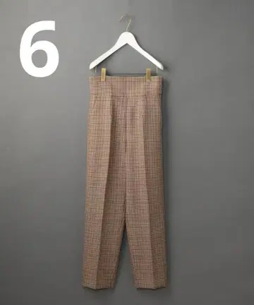 [ 새상품급 ] 6(ROKU) HIGH WAIST CHECK PANTS
