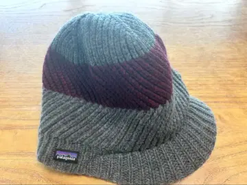 patagonia 니트 모자 그레이/버건디