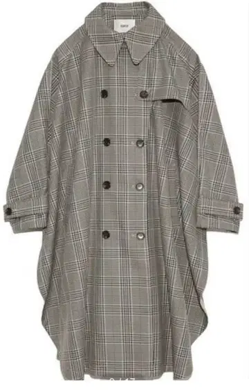 FURFUR 체크 무늬 트렌치코트
