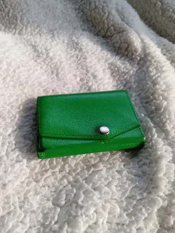 abrAsus(아브라사스) 그린 컬러 3단 폴더형 지갑 합성 피혁