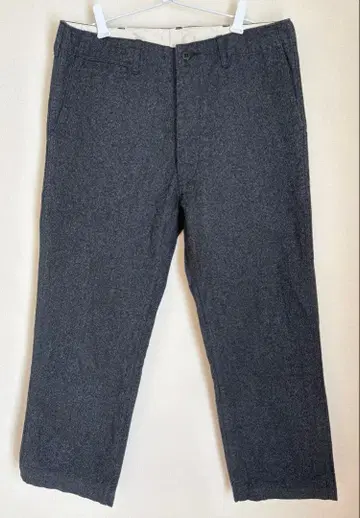 쿠시맨 블랙 샴브레이 트라우저 W34 타이트 스트레이트