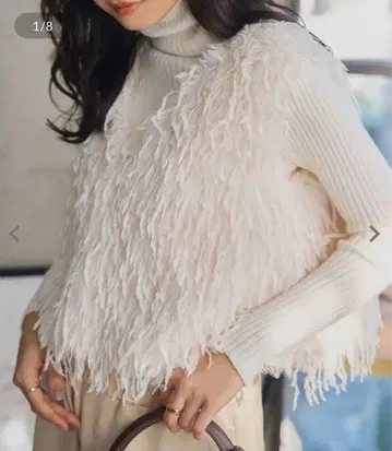 볼륨 퍼 숏 기장 상의 [C7641]