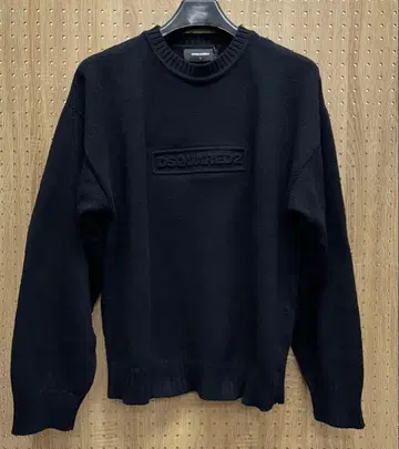 DSQUARED2 디스퀘어드 로고 니트 블랙 L