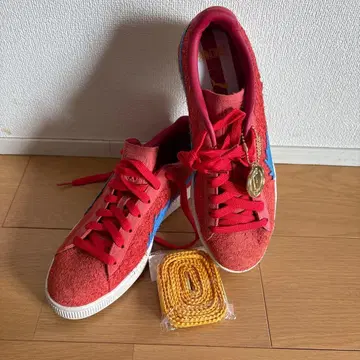 PUMA 스웨이드 스니커즈 레드/블루