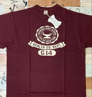 [ XL ] 미사용품 웨어하우스 FLUSHING tee BORDEAUX
