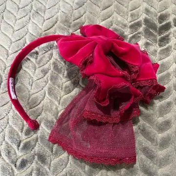 Angelic Pretty 와인 레드 헤어밴드