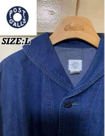 미사용 POST O'ALLS 숄카라 데님 자켓