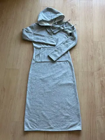 snidel 후드티 원피스 롱 원피스 그레이 맥시 길이 맨투맨