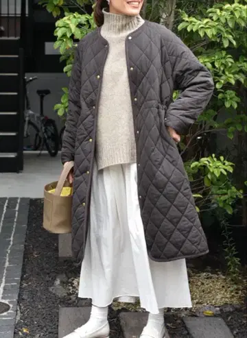 our home 충전솜 퀼팅 코트